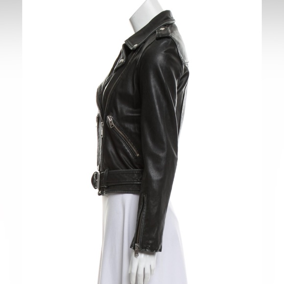 Allsaints Balfern Leather Biker Jacket in Black size small, US 4 - Picture 6 of 6